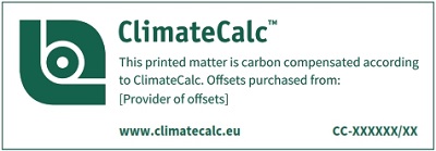 ClimateCalc Compensate label example